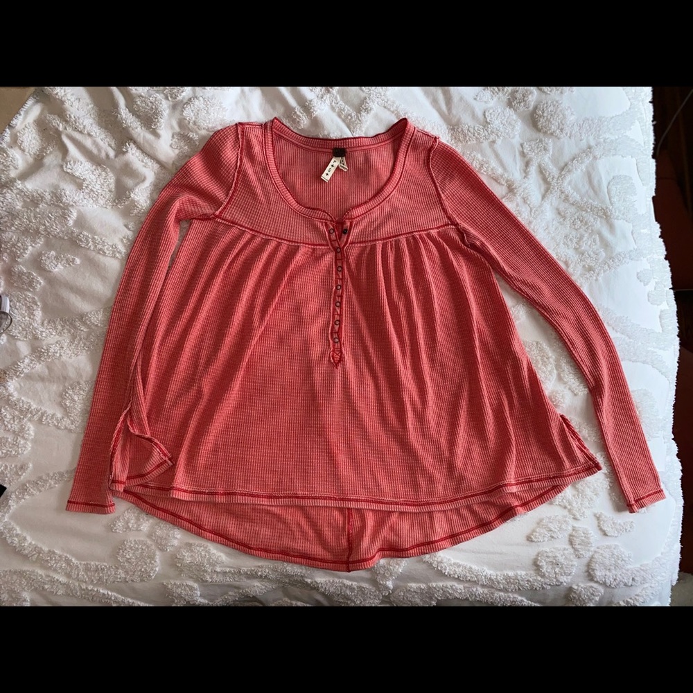 Free People Waffle Knit Thermal Tunic